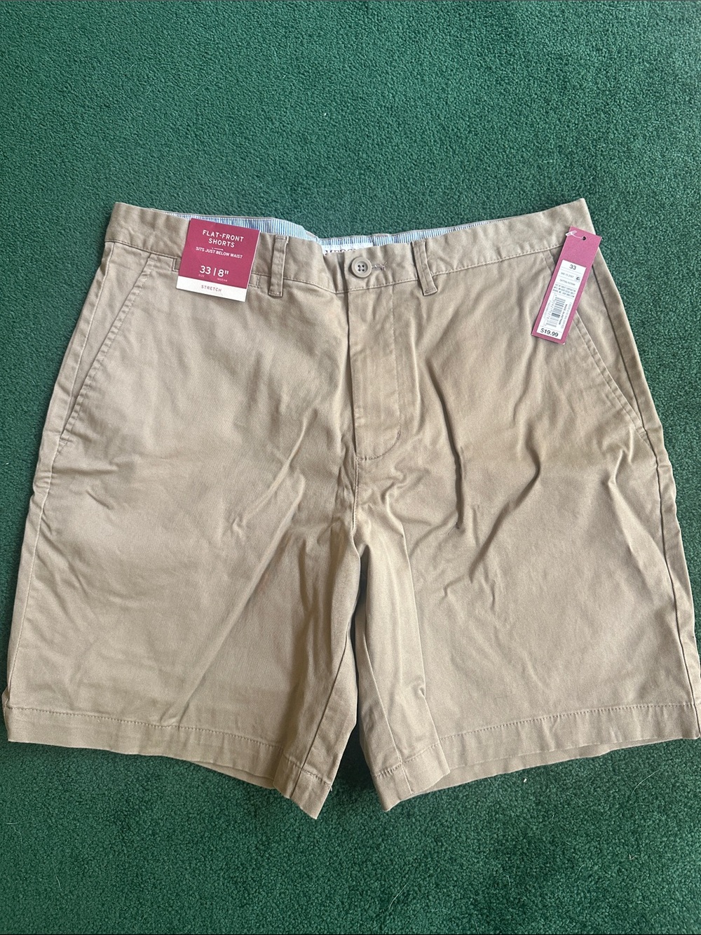 Merona flat front shorts 33